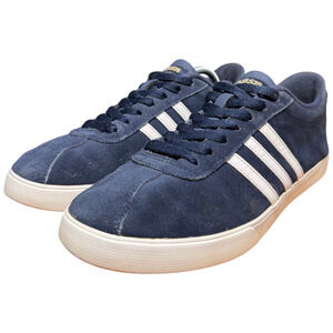 ADIDAS Courtset Collegiate Navy Suede Women's 9 Sneakers Extra Laces Shoes